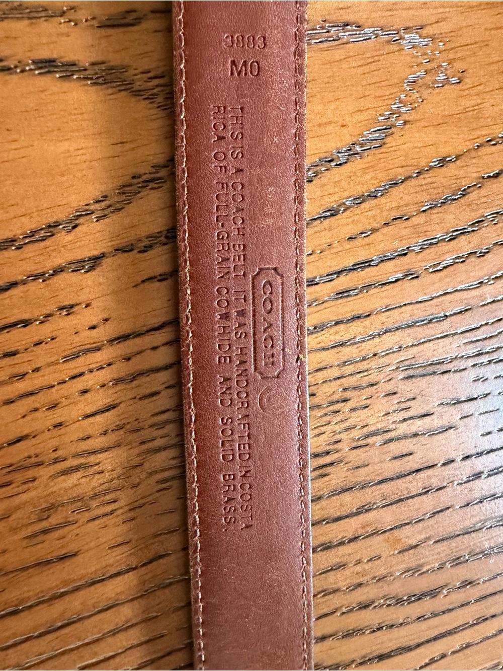 Men's Coach Brown Leather Belt - Classic & Timeless Accessory - Picture 6 of 6